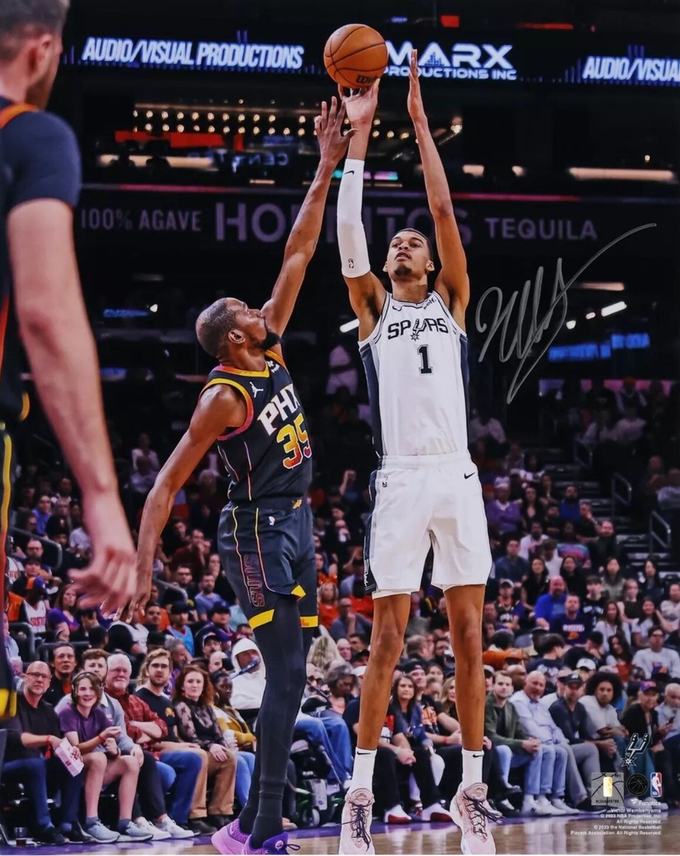 Victor Wembanyama Spurs Signed Autographed 16x20 Shooting vs Kevin