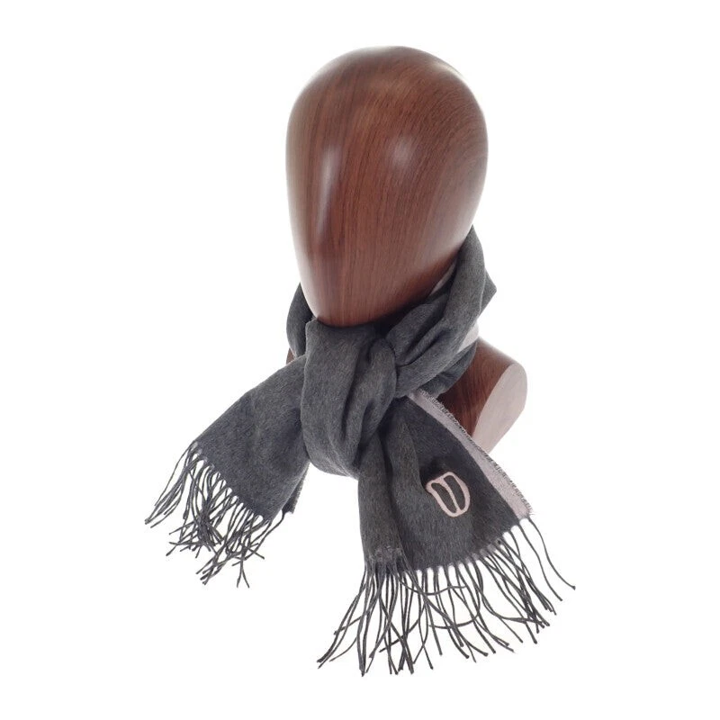 Christian Dior CDIcon Foulard Double Face Soie Gris Rose Homme Unisexe TGIS