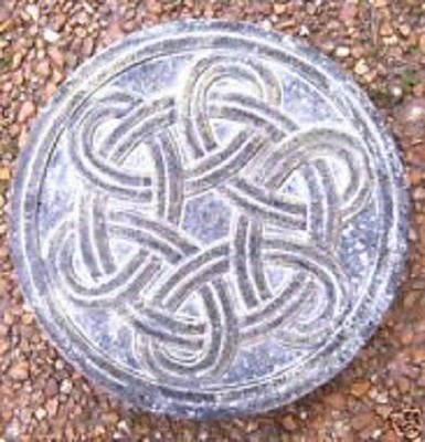 Celtic knot stepping stone mold plaster concrete cement casting mould 12'' x 2''