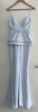 Sheike Scandal Ice Blue Maxi Evening Formal Dress Size 10 Like New