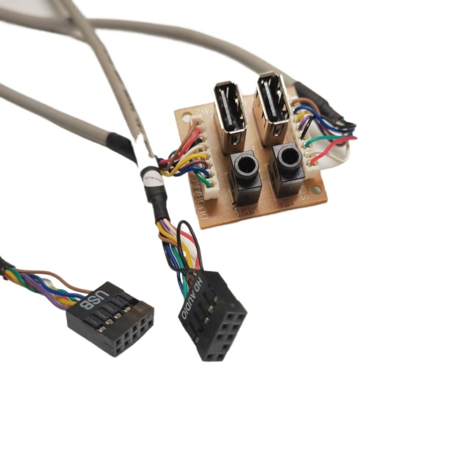 2-Port USB 9Pin Audio Interface Motherboard Front Square