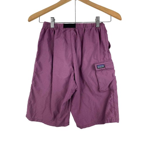 Patagonia Unisex Kids Size M Purple Belted Elastic Waist Nylon Cargo Crop Pants - Picture 3 of 6
