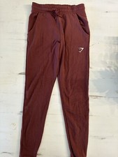 Women Gymshark Sweatpants Burgundy XS