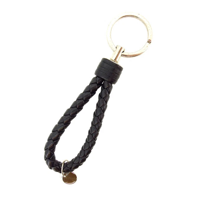 Bottega Veneta key ring Intrecciato Black Silver Woman Authentic Used Y3291