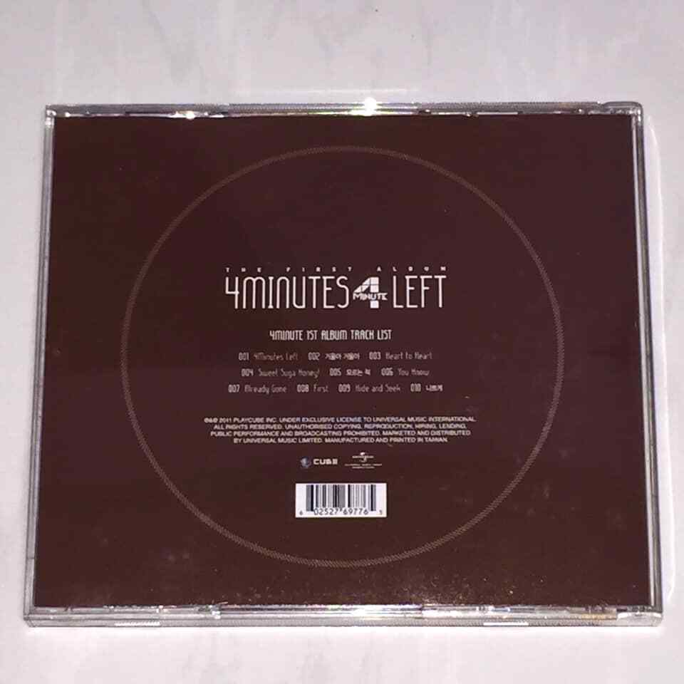 4Minute ( Hyuna ) 2011 4 Minutes Left Taiwan Box CD Album w/ Promo