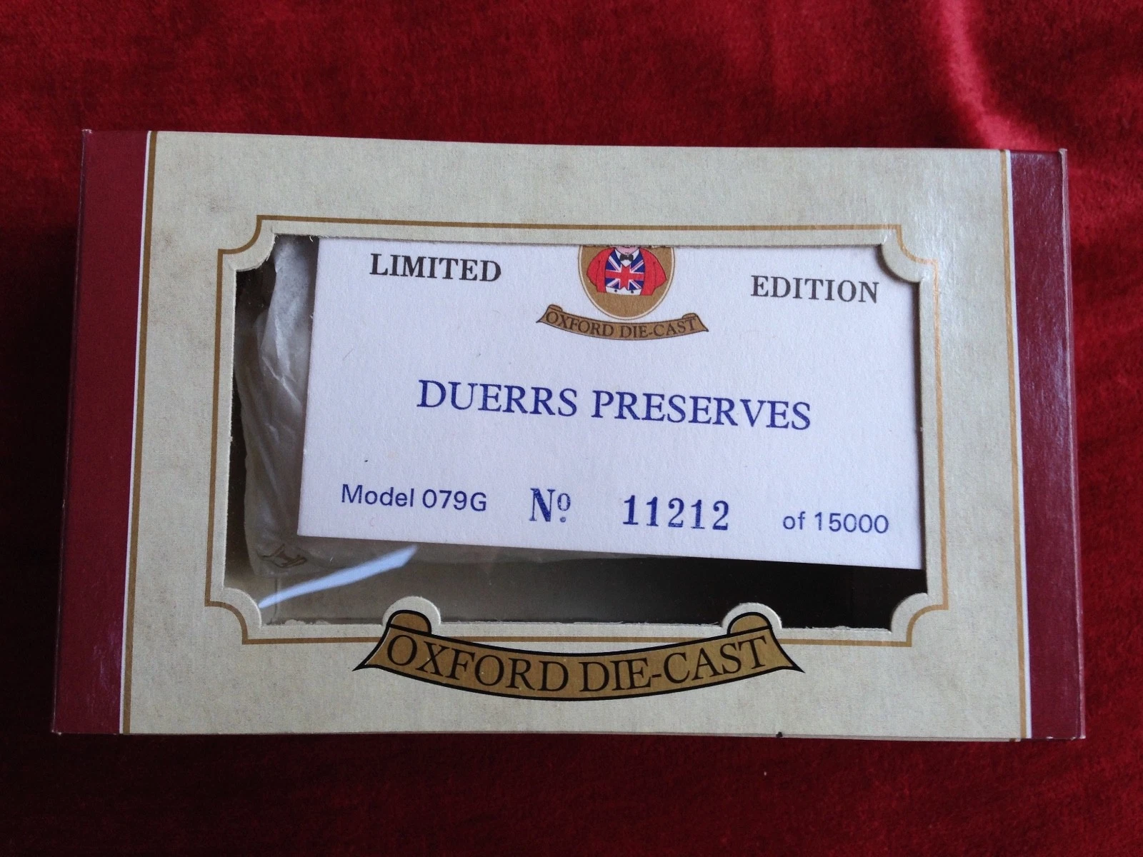 VANS Furgone consegna Duerrs Oxford pressofuso conserva Bull Nose Morris (modello 079G)