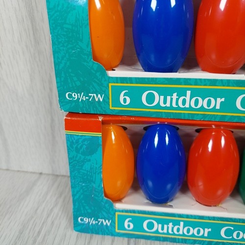 Vintage Kmart Replacement Christmas Light Bulbs 2 Packs Of 6 C 9 1/4 7 W NEW - Picture 2 of 7