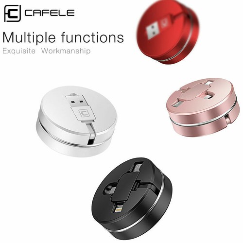 Retractable 3in1 Multi USB Charger Cable Micro Type-C For iPhone Cable Android D - Picture 7 of 18