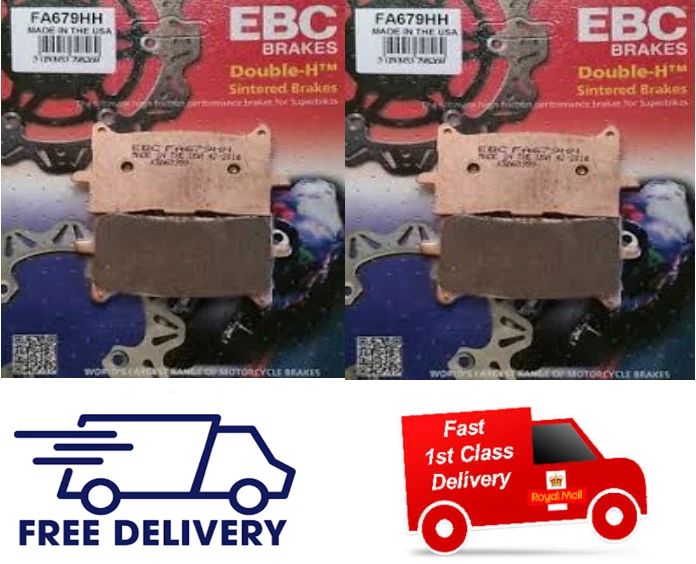 Fits HONDA CRF 1000 AFRICA TWIN EBC Sintered FRONT Disc Brake Pads FA679HH - Image 1 of 1