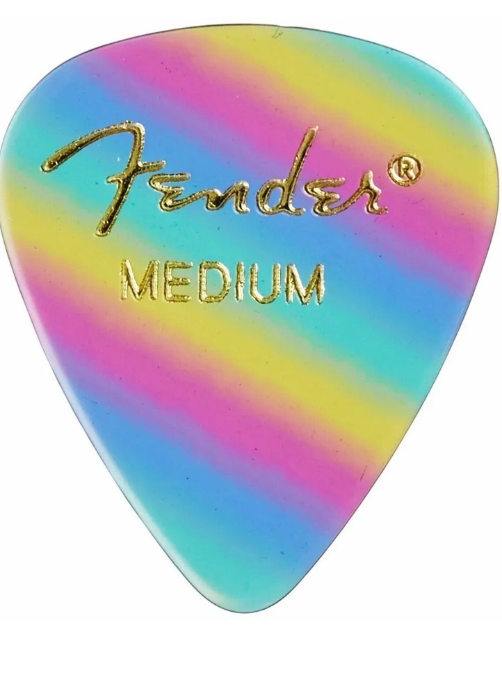 Fender 351 Premium Celluloid Guitar Picks - MEDIUM, RAINBOW - 12-Pack (1 Dozen)