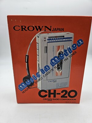 Vintage Crown CH-20 Vintage Japan Walkman Cassette Player