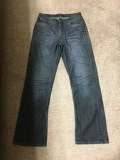 Men's CJ Black Straight Leg Jeans--Distressed Dark Blue--Size 31/30