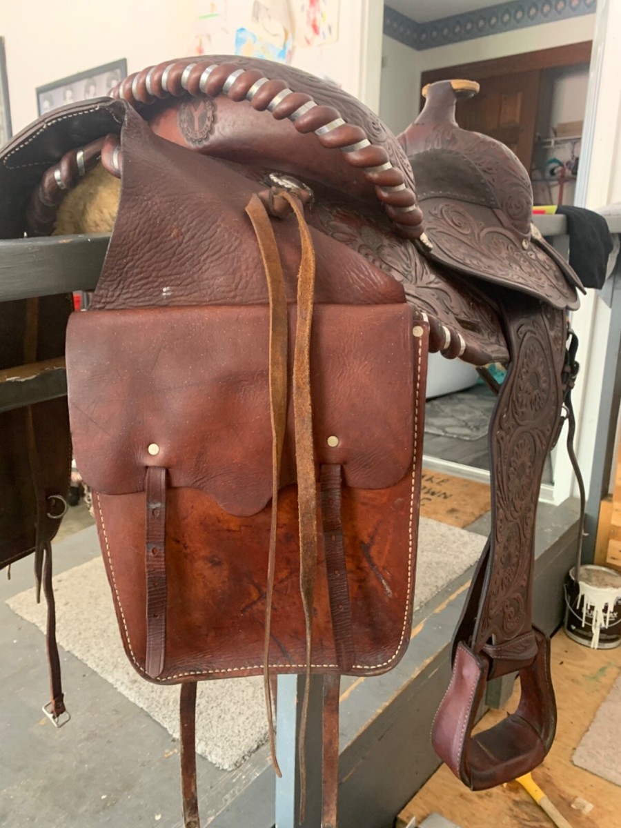 Sangle De Selle Latigo Circle Y 1-3/4 X 5 Pieds 10 Pouces - Cuir USA, Très Peu Utilisée