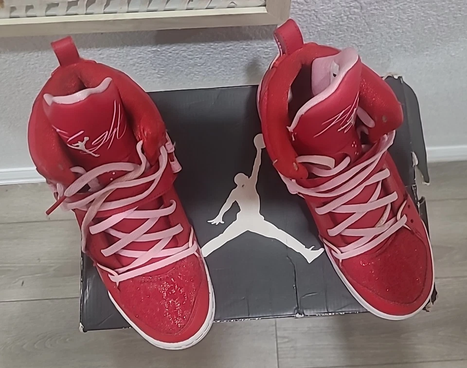 Nike Air Jordan Flight 45 High GS 547769-605 Zapatos Talla: 7Y RARO Edición San Valentín Foto 4 de 4