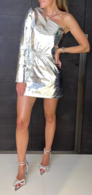 NEU MIT ETIKETT UVP 190 £ - STAND STUDIOS + Pernille Teisbaek Kayla Einarm-KLEID UK14