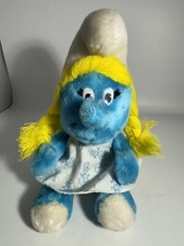 Vintage 1981 Smurfette Smurf Peyo Wallace Berrie Co. Stuffed Plush Toy 10