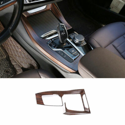 For BMW X3 G01 X4 2018-21 Pine Wood Grain Central Console Gear Shift Cover Trim