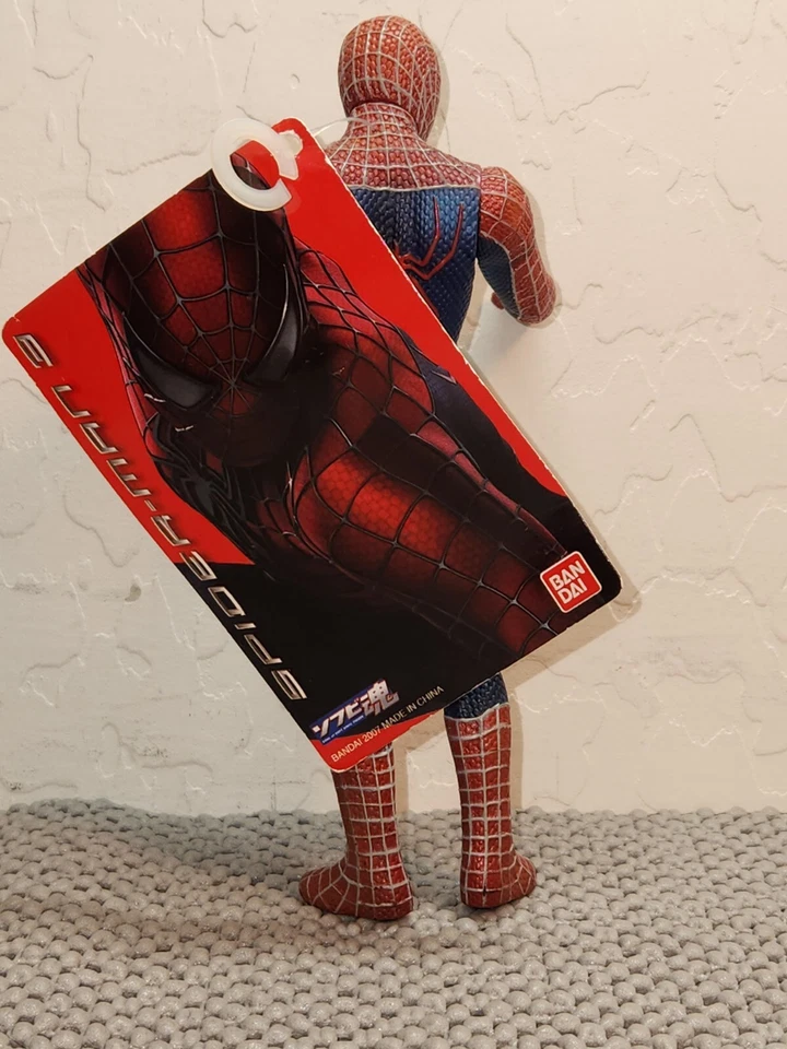 Raro 2007 Spider-Man 3 Máscara Desgarrada/Abierta Suave Marvel Figura de Acción Bandai con Etiquetas 6" Foto 3 de 4