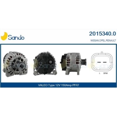 Generator Sando 2015340.0 für Nissan Opel Renault General Motors