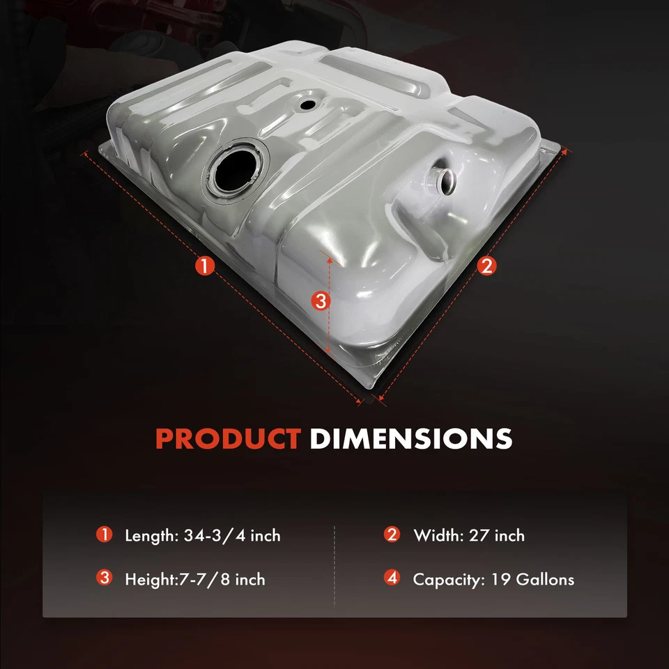 Tanque de combustible de 19 galones para Ford F-150 F-250 F-350 1987 1988-1989 eje trasero Foto 4 de 4