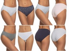 NEW Felina Women's 8 Pack Hi-Cut Cotton Modal Full Coverage Underwear Medium