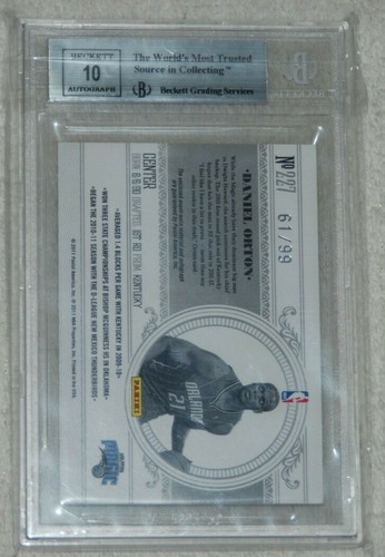 2010-11 DANIEL ORTON National Treasures Rookie Auto Patch #61/99 Mint 9/10 - Picture 2 of 2