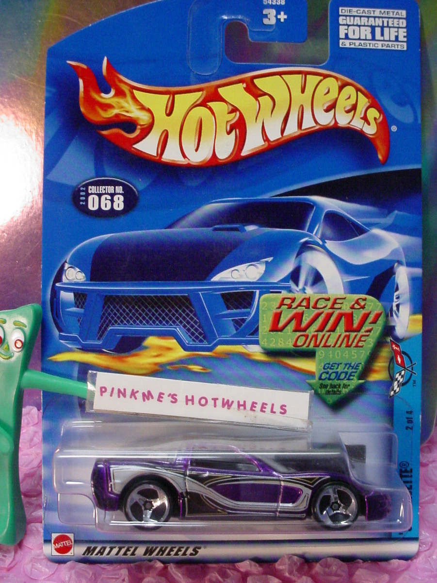 2002 Hot Wheels '97 CORVETTE #68 R&W ∞purple; silver/black; 3sp
