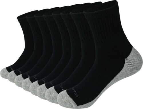 Men's Athletic Ankle Socks 3/8 Pairs Thick Cushion Running Socks Cotton Socks - Picture 22 of 25