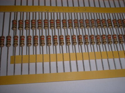 25x 1,2 Ohm / 0,5 Watt Carbon Film Resistor Ø3x9mm