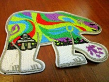 Bear with Colorful Scene Embroidered Iron/Sew ON Patch 3.5  x2.25"