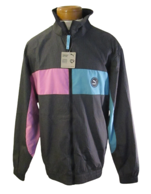 Puma SWXP Woven Windbreaker Full Zip Jacket Black 533626-01 Men's