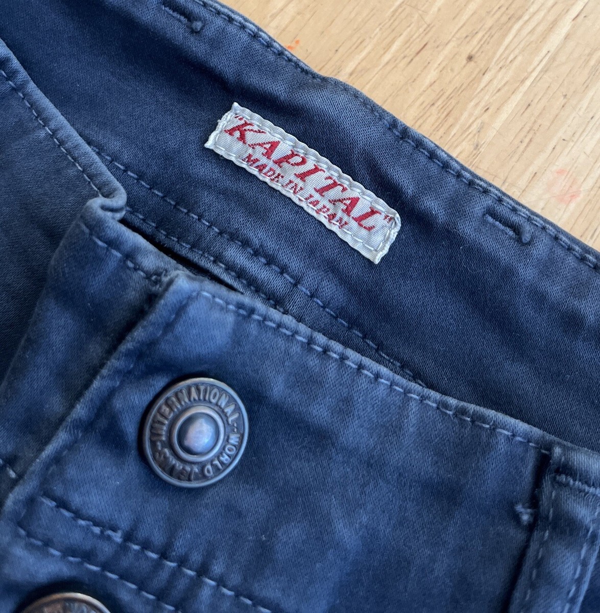 パンツ kapi NWOT Kapital Japan High Rise Snap Fly Clown Pants Brushed