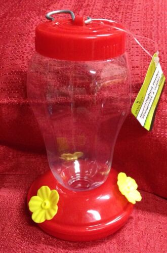 Fleur de nectar en plastique rouge pour colibri 16 onces ~ taille ~ 4,25"x4,25"x7" NEUF - Photo 1/3