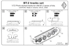Ace Models 1/72 BT-2 TANK TRACKS Photo Etch Set