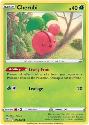 Pokemon - Cherubi - 012/172  - Brilliant Stars - NM/M