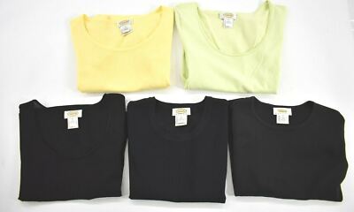 5 Talbots Petites Womens Scoop Neck Comfort Fit Casual Short Sleeves T-Shirt S