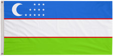 Uzbekistan Flag 3'x2' - ONE ONLY