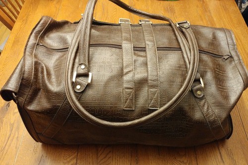 Konica Minolta Leather Carry on Overnight Duffle Bag Briefcase Rare Collectable - Picture 3 of 11
