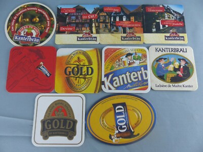 Lot of 10 different KANTERBRÄU Beer coaster bierviltje Bierdeckel F47