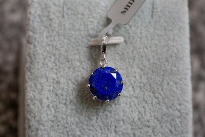 Sar-i-Sang Lapislazuli & Diamant Sterlingsilber nur Anhänger