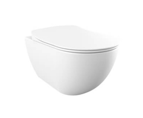 Creavit Pearl White Matt Wall Hung Mounted Pan WC Toilet soft slim seat, Basin - Picture 1 of 10