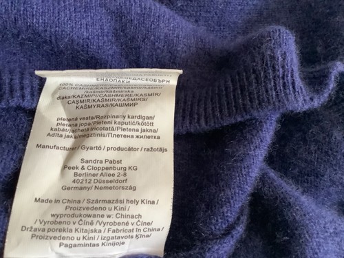 Damen Kaschmir - Pullover von Sandra Pabst, blau, mit weitem Rollkragen, Gr.38 - Bild 15 von 22