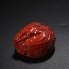 China Vintage Lacquerware Exquisite Elephant Statue Jewelry Box Collection Art