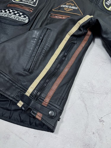 Vintage Aviatrix Leather Motorcycle Jacket Racing Speed Brogniez JLI Mode size M - Picture 9 of 23