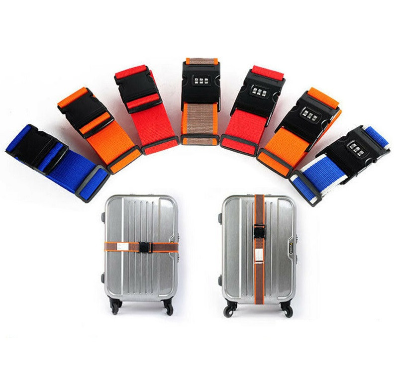 Combination Luggage Straps Adjustable Suitcase Travel Baggage Tie Down
