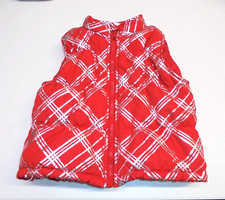 Healthtex Girls Puffer Vest Jacket 3T Red Silver