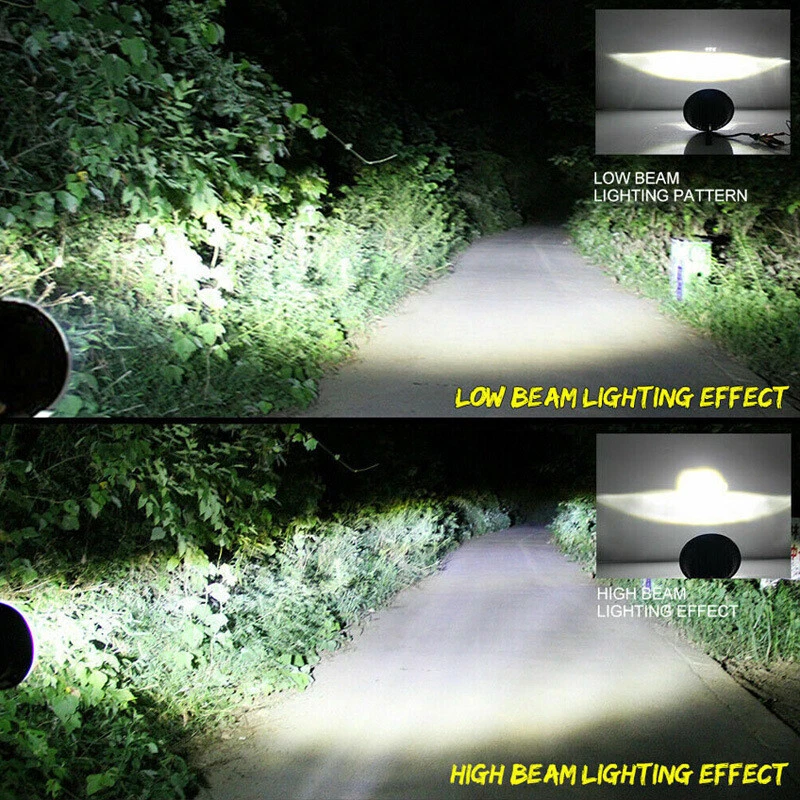 For Porsche 944 1983-1991 Pair 7" inch Round LED Headlights Hi-Low Beam H4 9003 - Изображение 3 из 4