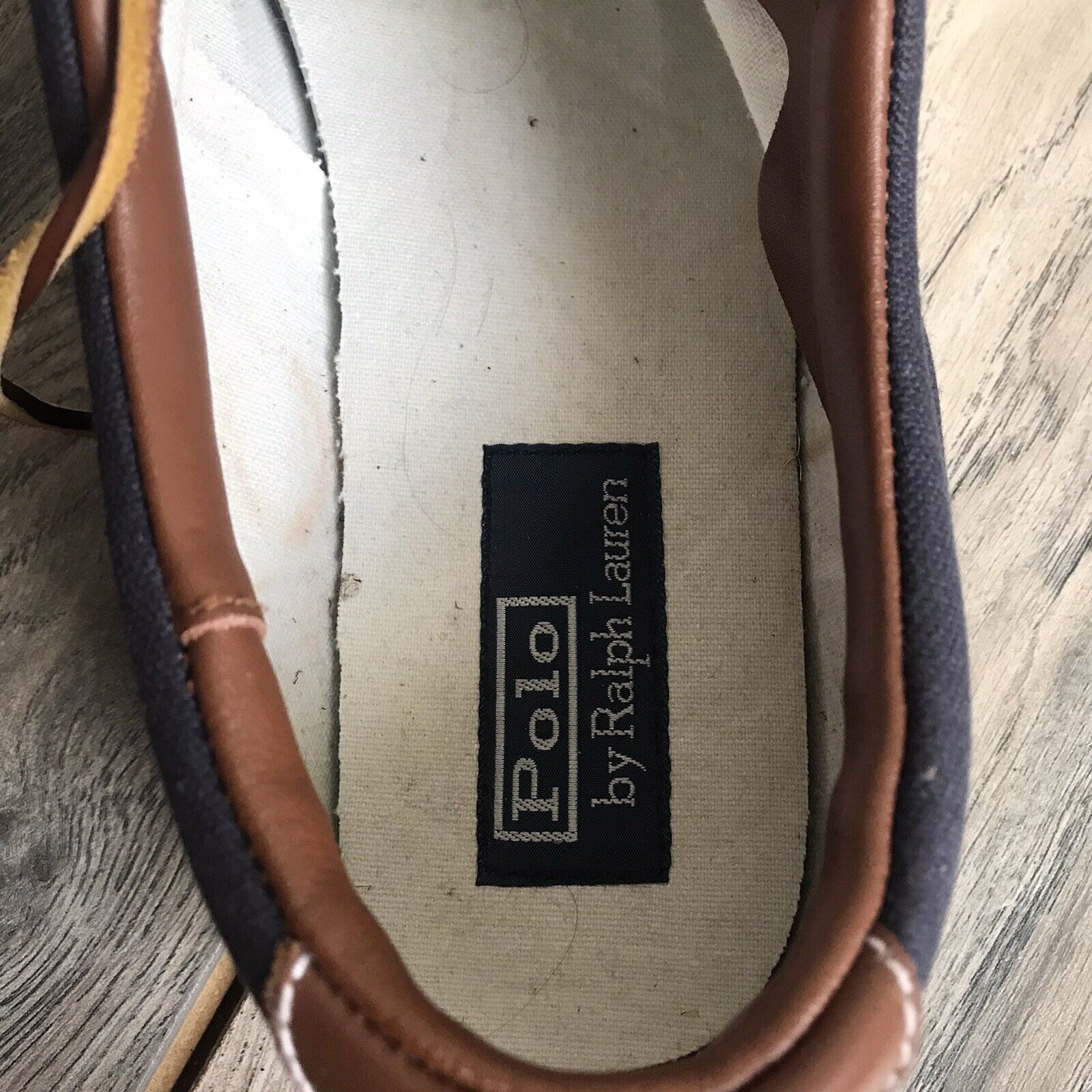 Polo Ralph Lauren Vaughn Navy Canvas Lace Up Sneakers Shoes Men's Size ...