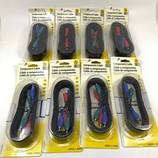 Lot of 8 Zenith Component Cables TV VCR DVD - Four 12 Foot and Four 6 Foot