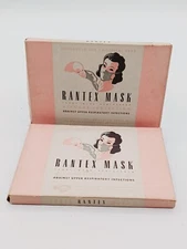 VINTAGE 1960'S RANTEX  FACE MASK NOS NIB FOR DISPLAY PURPOSES ONLY LOT OF 2 